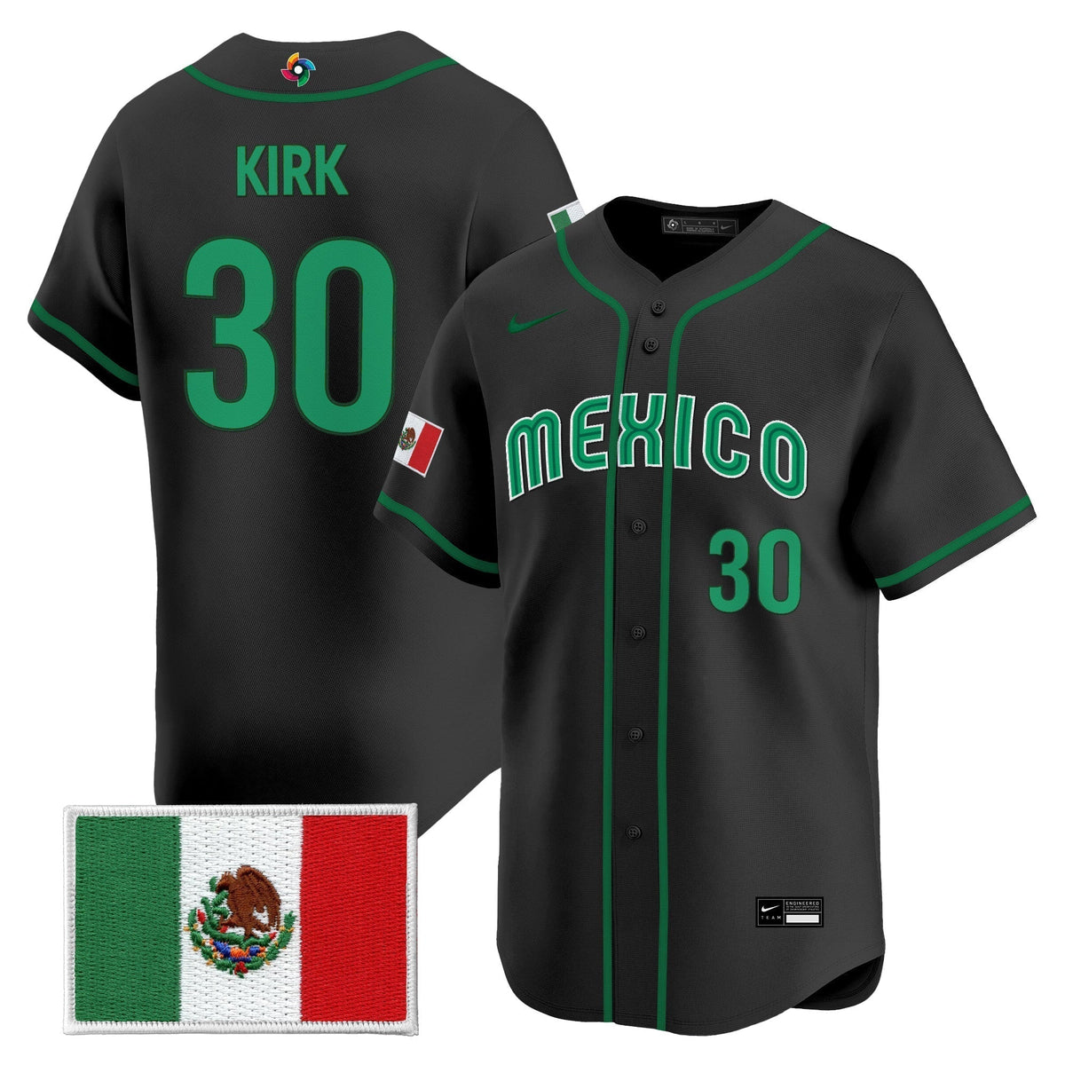 Men's Team Mexico World Baseball Classic Vapor Premier Jersey - 2026 Roster - All Stitched