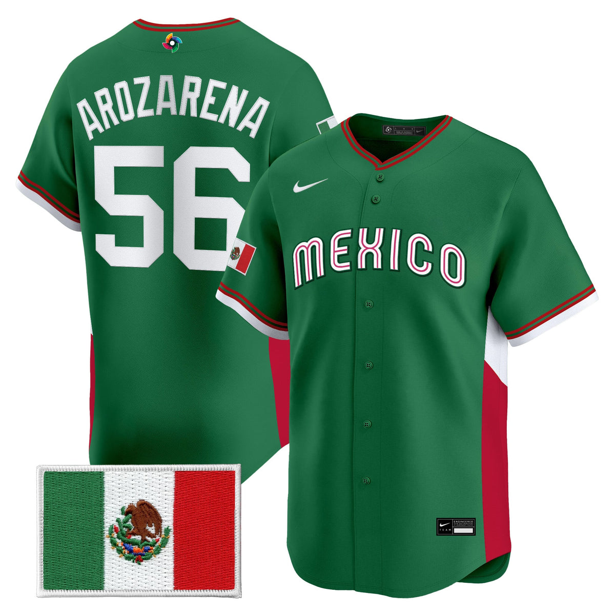Men's Team Mexico World Baseball Classic Vapor Premier Jersey - 2026 Roster - All Stitched