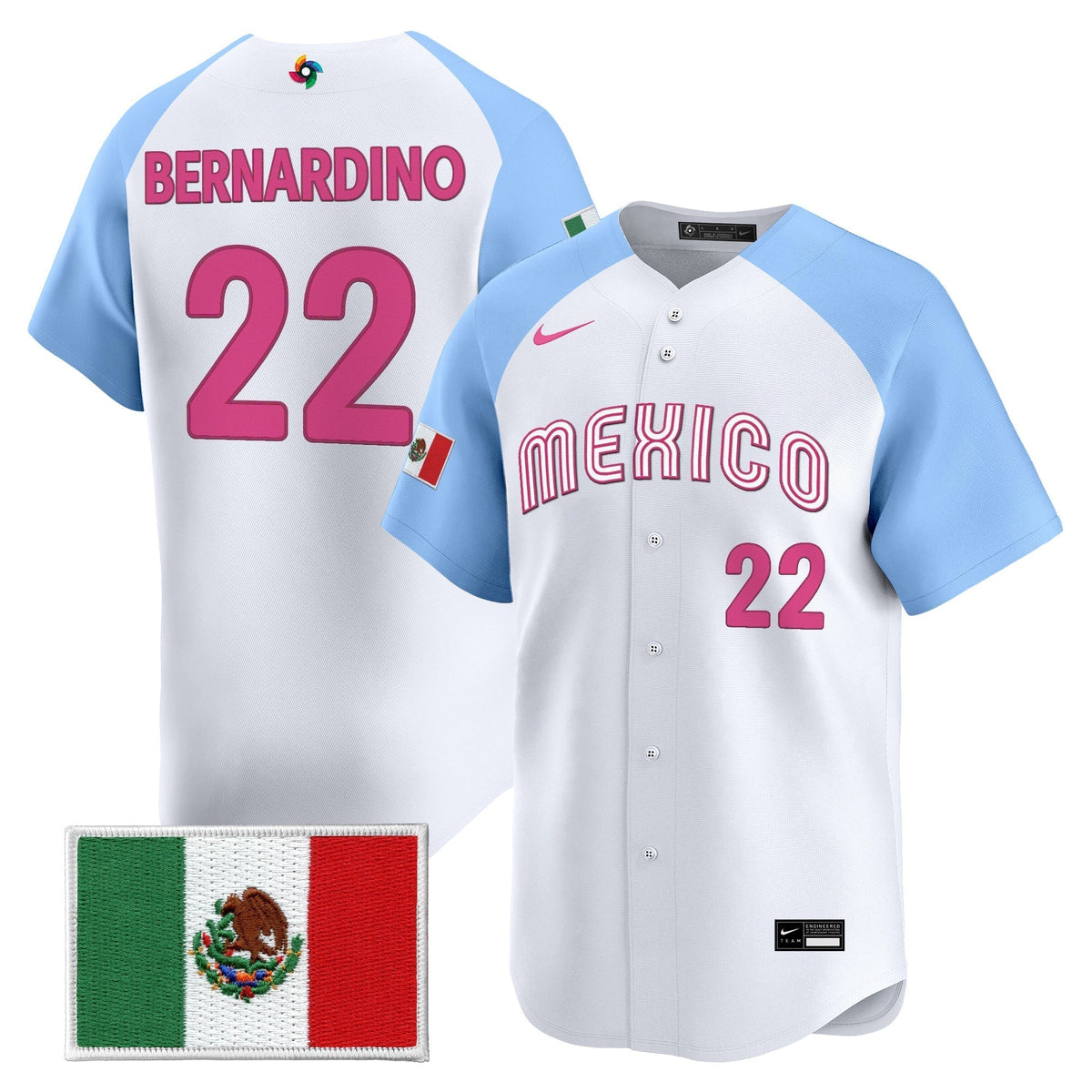 Men's Team Mexico World Baseball Classic Vapor Premier Jersey - 2026 Roster - All Stitched