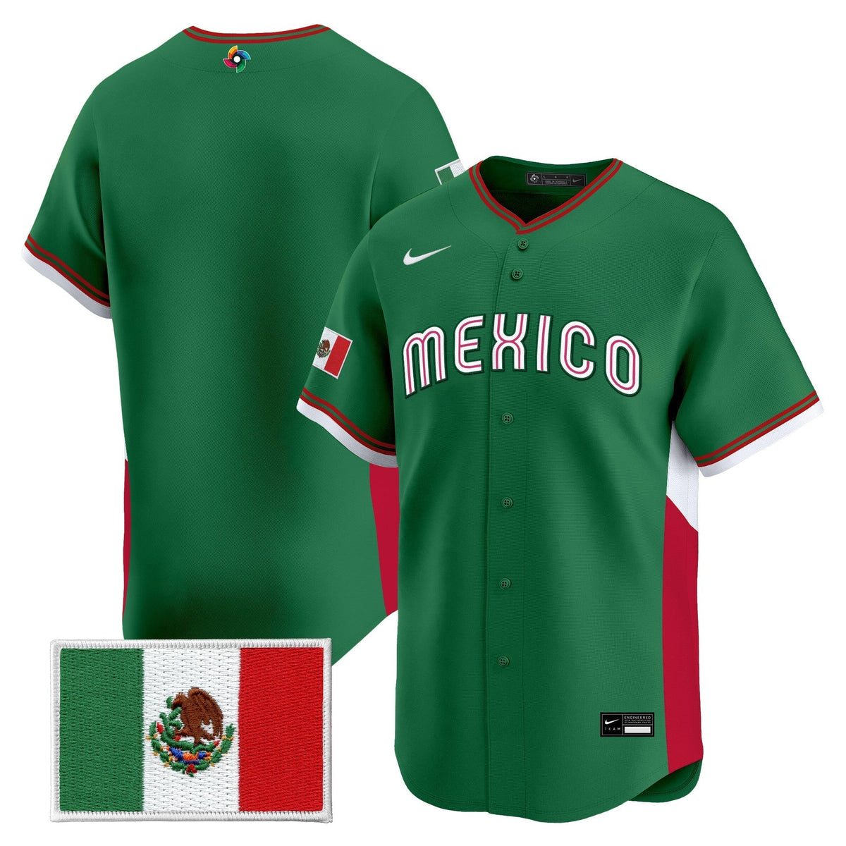 Men's Team Mexico World Baseball Classic Vapor Premier Jersey - 2026 Roster - All Stitched