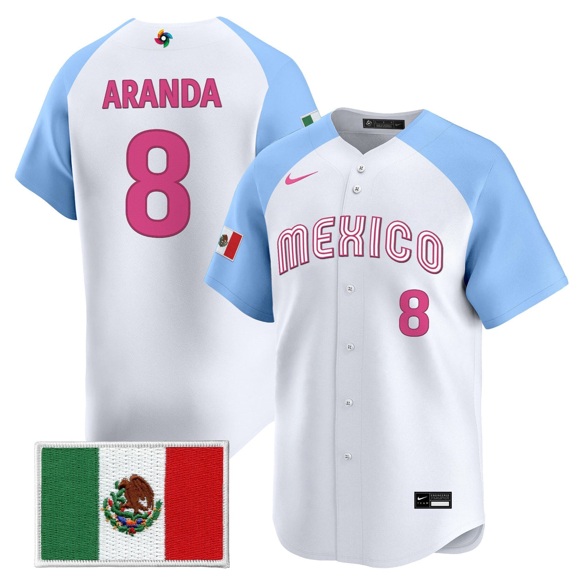 Men's Team Mexico World Baseball Classic Vapor Premier Jersey - 2026 Roster - All Stitched