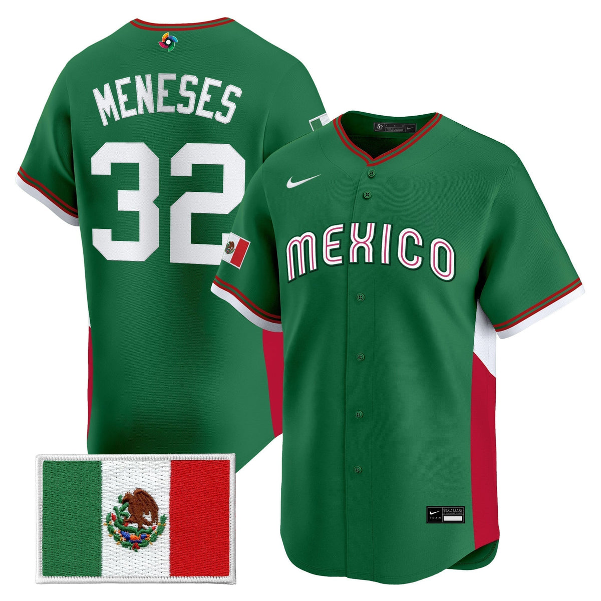 Men's Team Mexico World Baseball Classic Vapor Premier Jersey - 2026 Roster - All Stitched