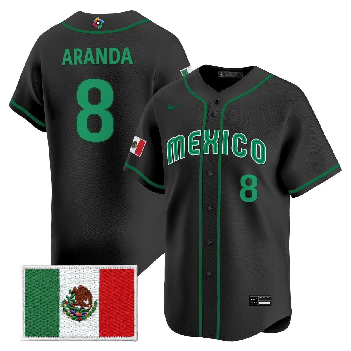 Men's Team Mexico World Baseball Classic Vapor Premier Jersey - 2026 Roster - All Stitched