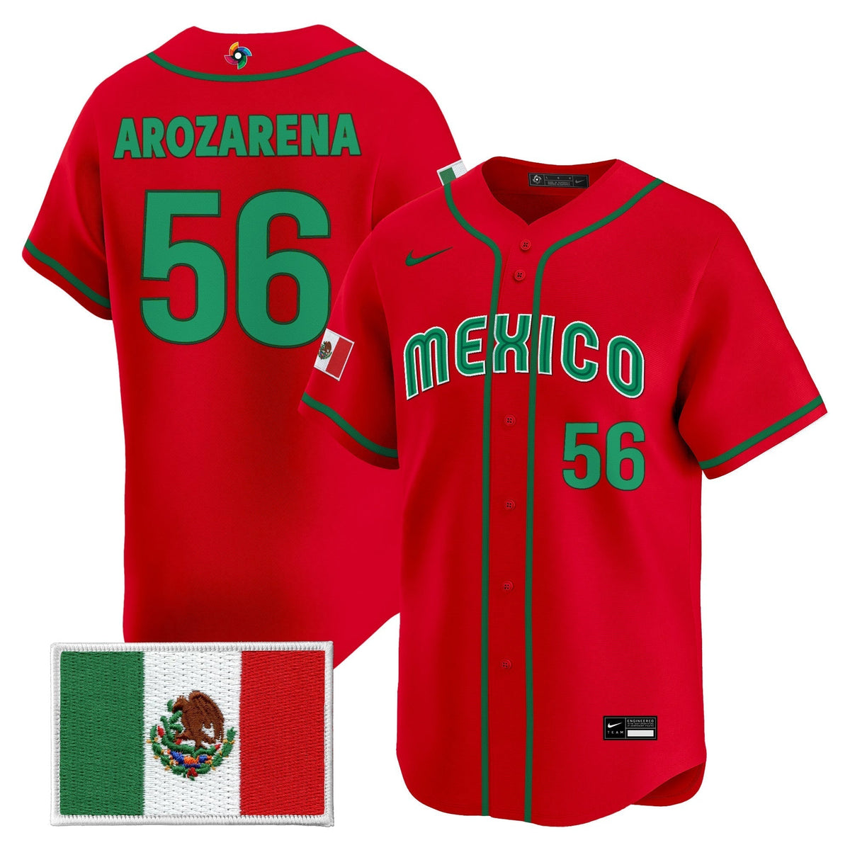 Men's Team Mexico World Baseball Classic Vapor Premier Jersey - 2026 Roster - All Stitched
