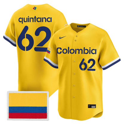 Men's Team Colombia 2026 World Baseball Classic Vapor Premier Jersey - All Stitched