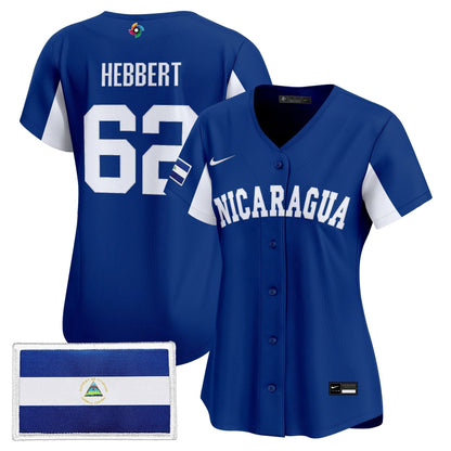 Women's Team Nicaragua 2026 World Baseball Classic Vapor Premier Jersey - All Stitched