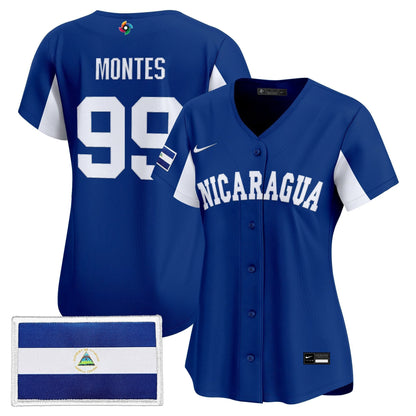 Women's Team Nicaragua 2026 World Baseball Classic Vapor Premier Jersey - All Stitched