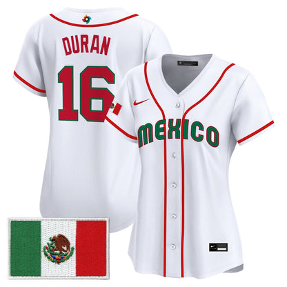 Women's Team Mexico World Baseball Classic Vapor Premier Jersey - 2026 Roster - All Stitched