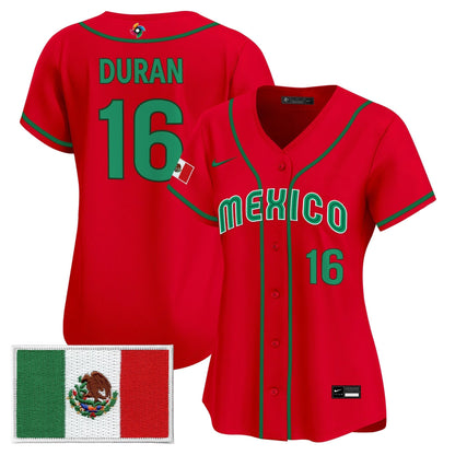 Women's Team Mexico World Baseball Classic Vapor Premier Jersey - 2026 Roster - All Stitched