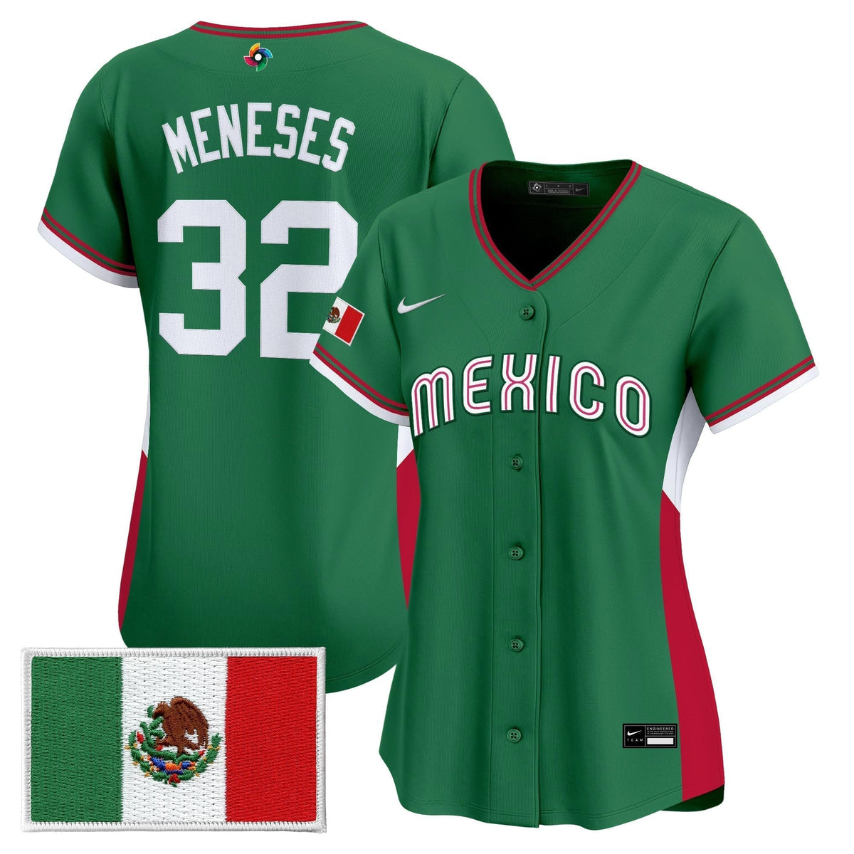Women's Team Mexico World Baseball Classic Vapor Premier Jersey - 2026 Roster - All Stitched