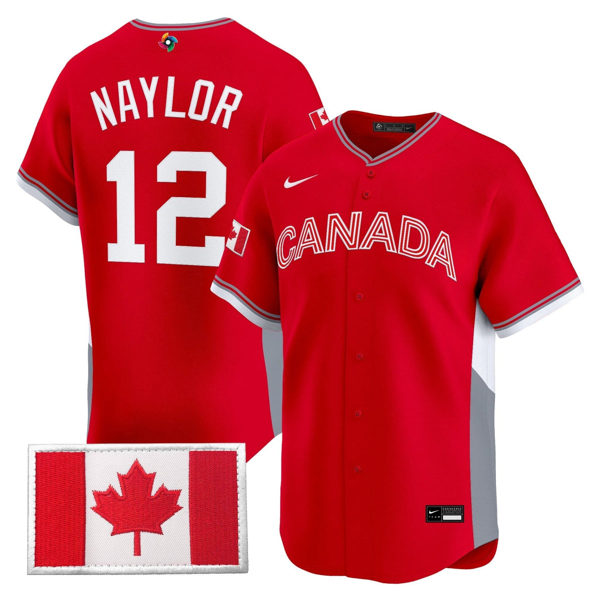 Men’s Team Canada World Baseball Classic Vapor Premier Jersey - 2026 Roster - All Stitched