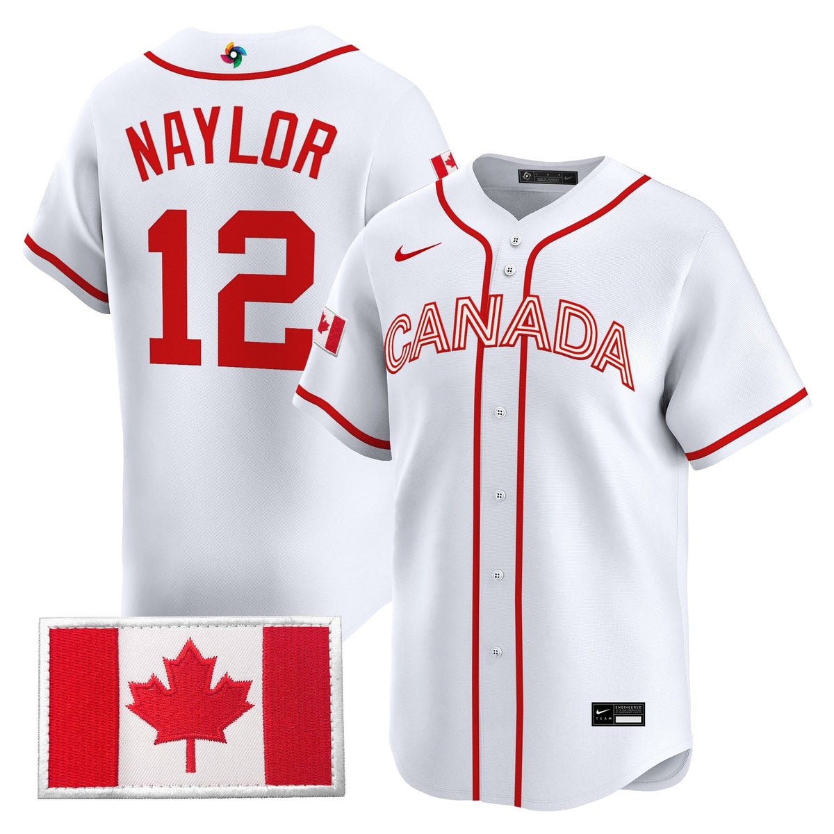 Men’s Team Canada World Baseball Classic Vapor Premier Jersey - 2026 Roster - All Stitched