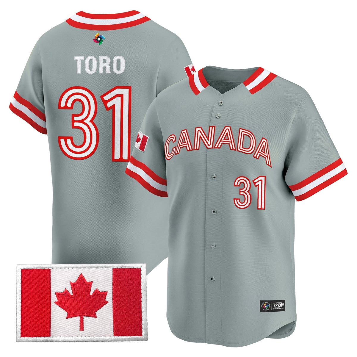 Men’s Team Canada World Baseball Classic Vapor Premier Jersey - 2026 Roster - All Stitched