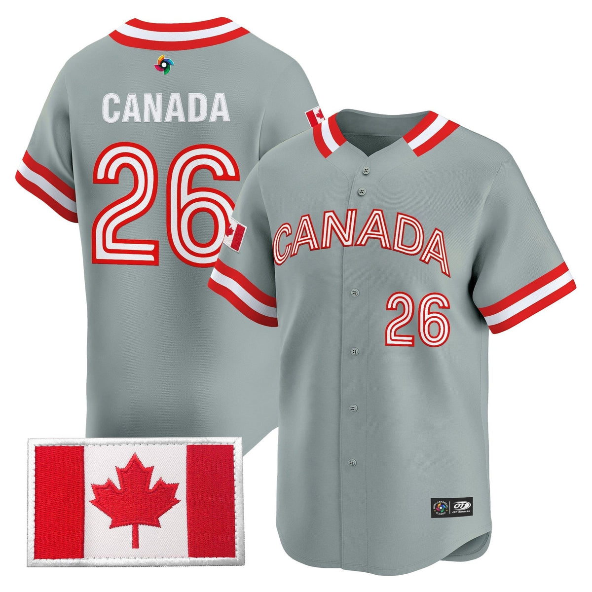 Men’s Team Canada World Baseball Classic Vapor Premier Jersey - 2026 Roster - All Stitched