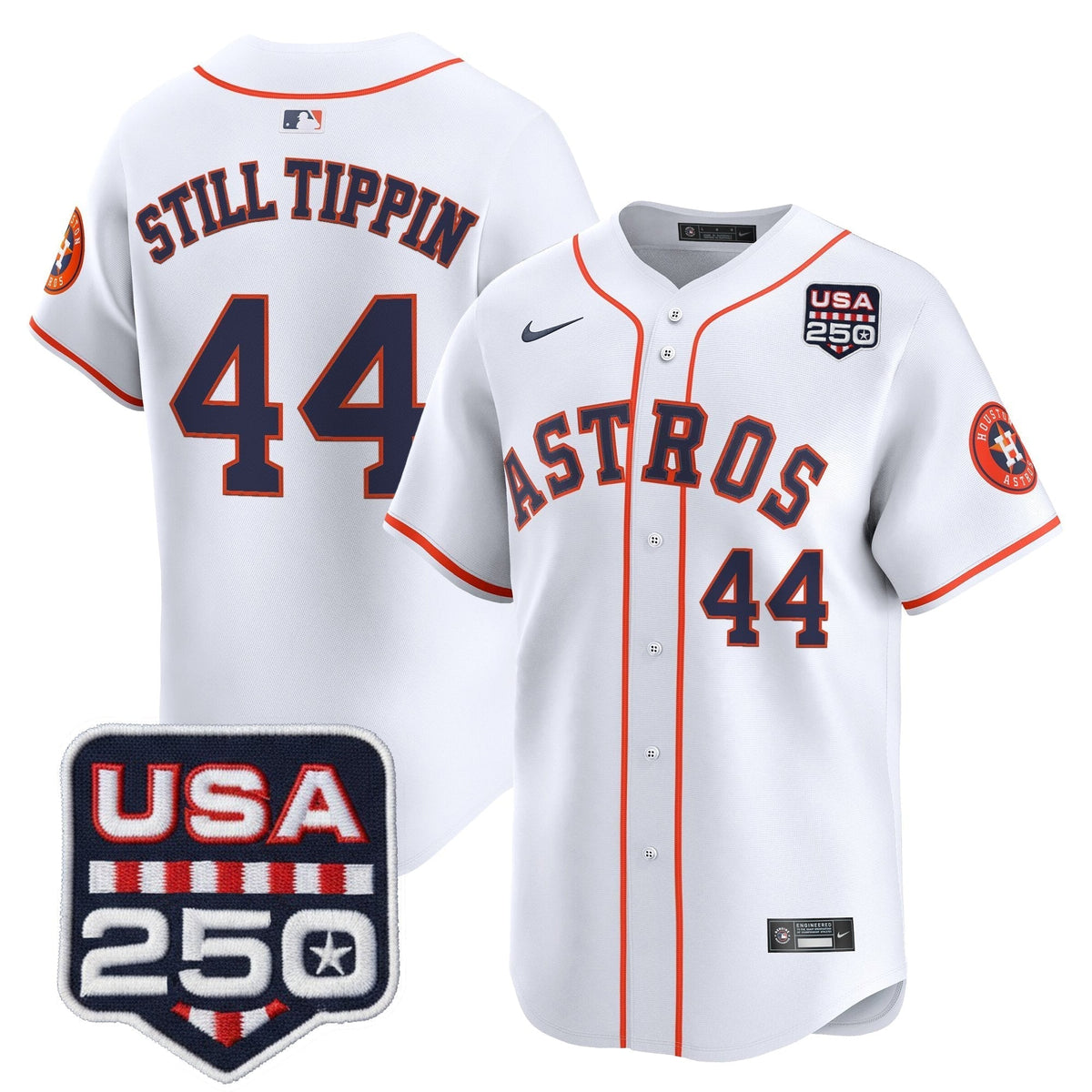 Men’s Houston Astros 250America Patch Vapor Premier Limited Jersey - All Stitched
