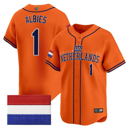 Men's Team Netherlands 2026 World Baseball Classic Vapor Premier Jersey - All Stitched