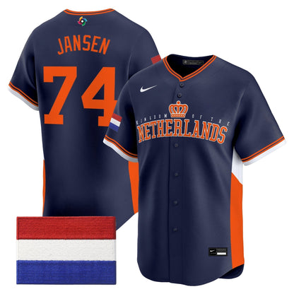 Men's Team Netherlands 2026 World Baseball Classic Vapor Premier Jersey - All Stitched