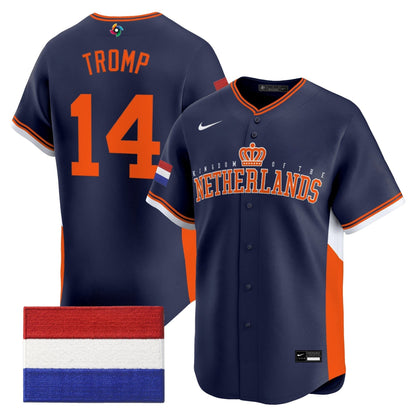 Men's Team Netherlands 2026 World Baseball Classic Vapor Premier Jersey - All Stitched