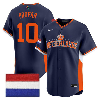 Men's Team Netherlands 2026 World Baseball Classic Vapor Premier Jersey - All Stitched