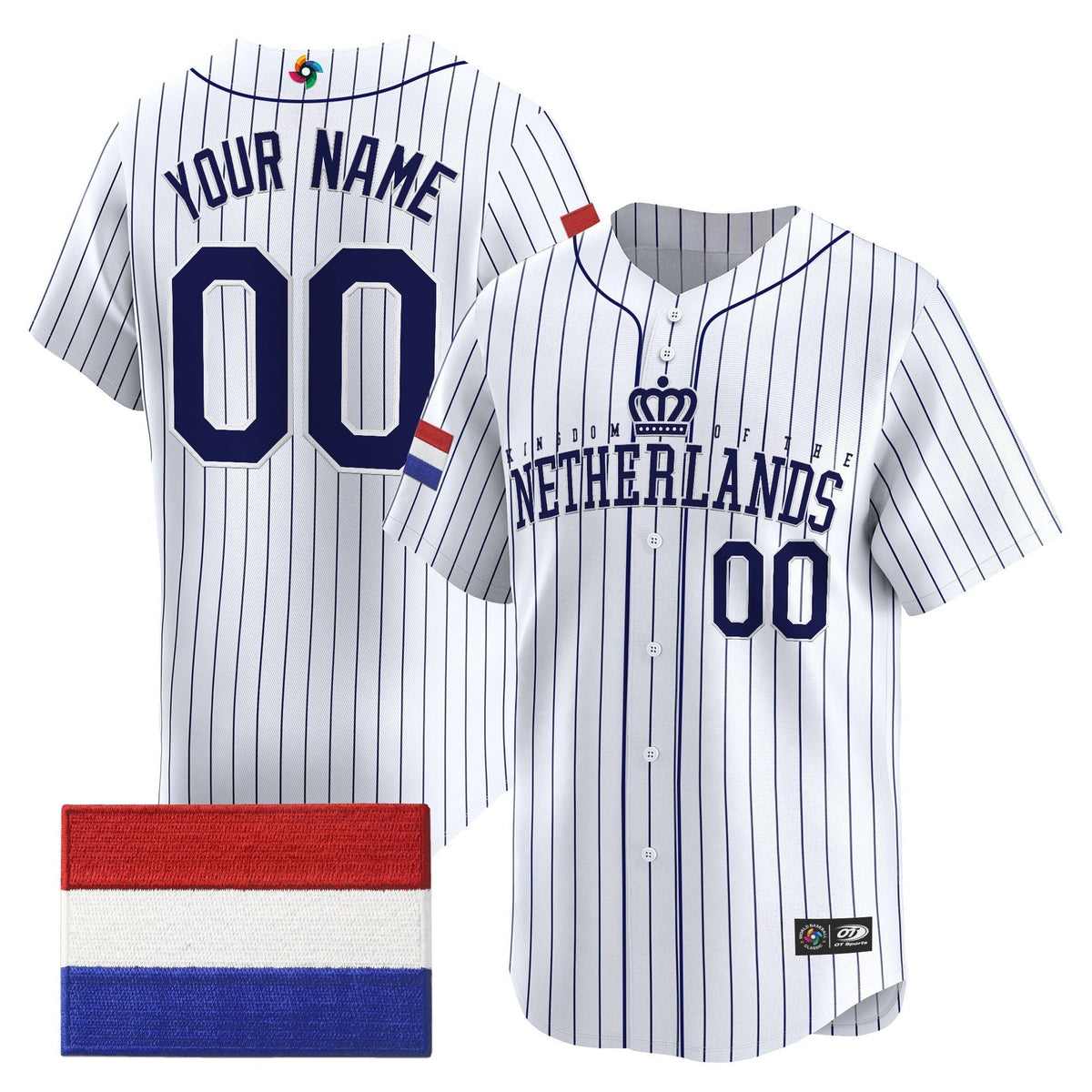 Team Netherlands 2026 World Baseball Classic Vapor Premier Custom Jersey - All Stitched