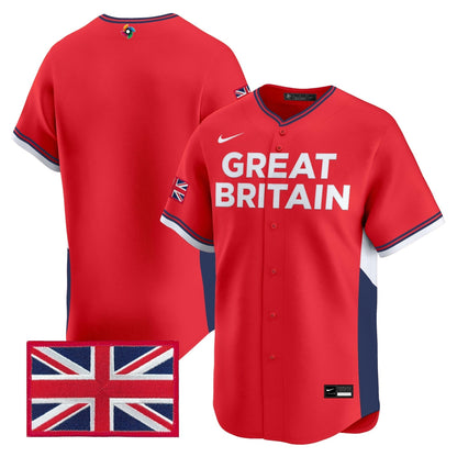 Men's Team Great Britain 2026 World Baseball Classic Vapor Premier Jersey - All Stitched