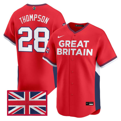 Men's Team Great Britain 2026 World Baseball Classic Vapor Premier Jersey - All Stitched