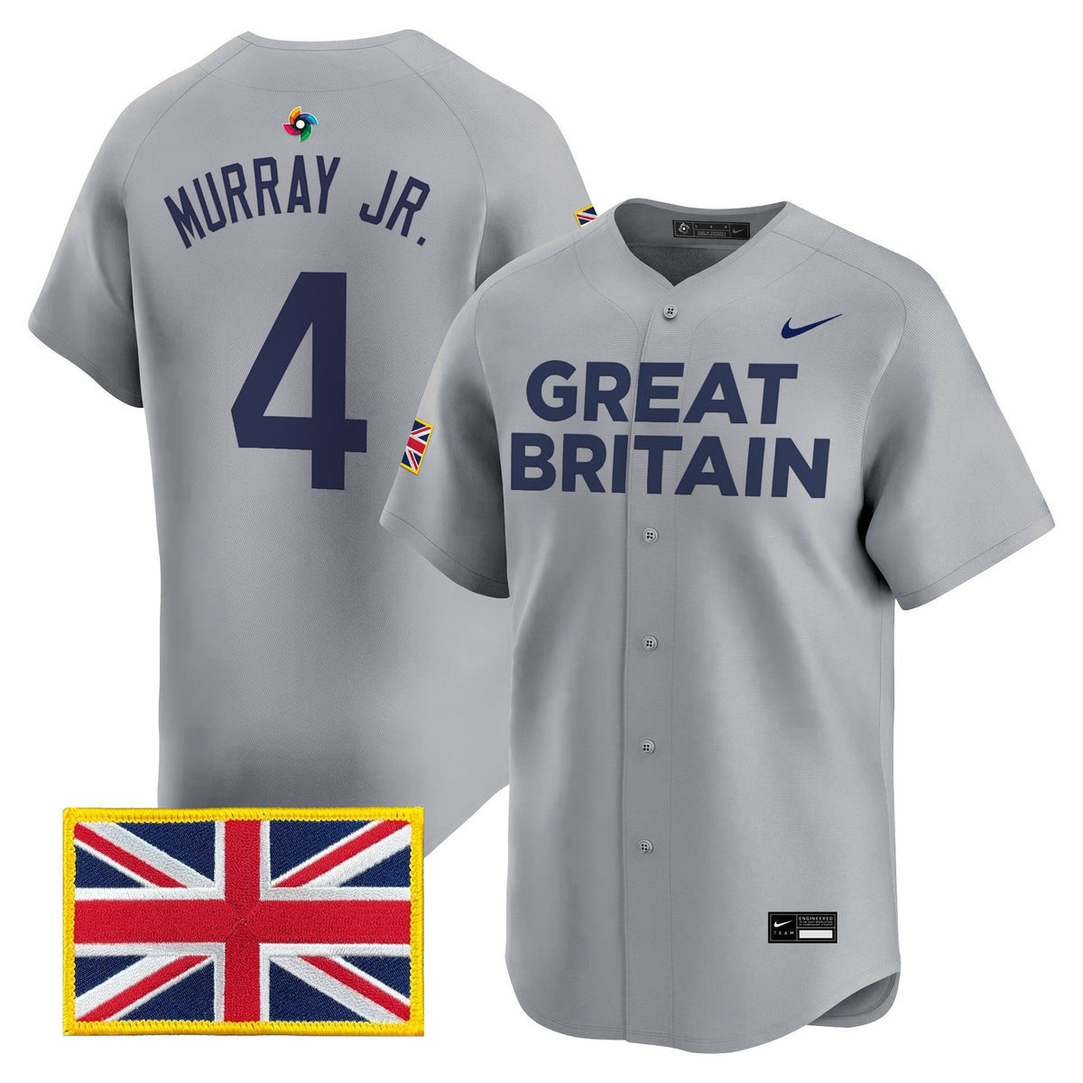 Men's Team Great Britain 2026 World Baseball Classic Vapor Premier Jersey - All Stitched
