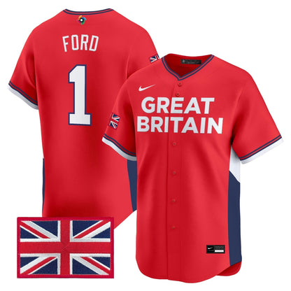 Men's Team Great Britain 2026 World Baseball Classic Vapor Premier Jersey - All Stitched