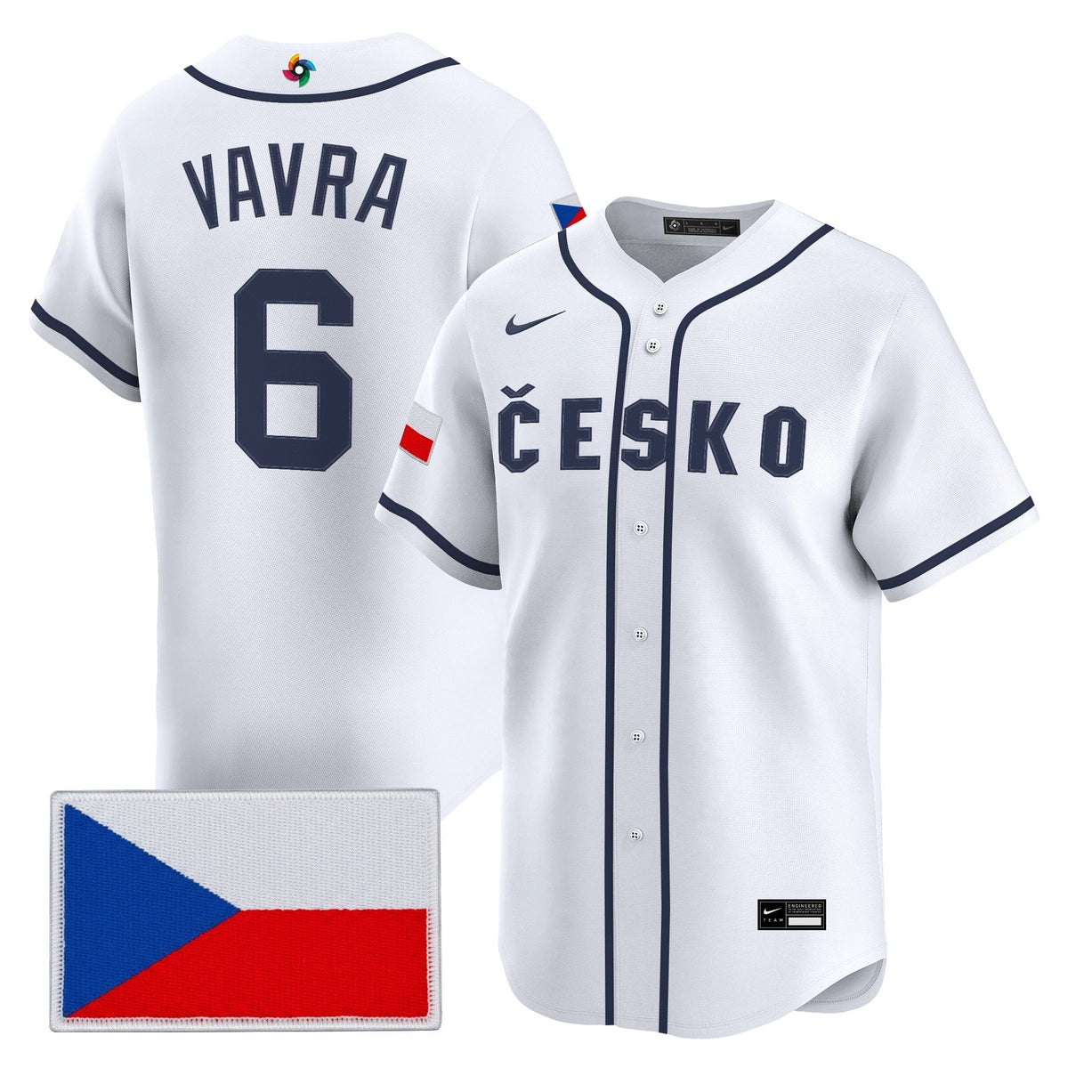 Men's Team Czechia 2026 World Baseball Classic Vapor Premier Jersey - All Stitched