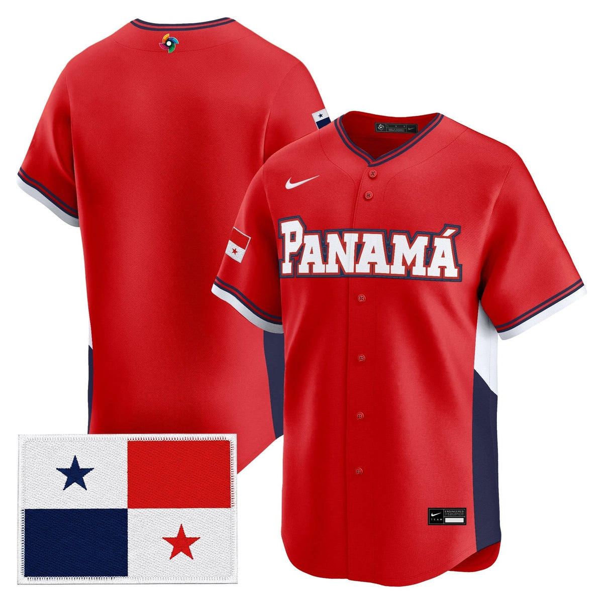 Men's Team Panama 2026 World Baseball Classic Vapor Premier Jersey - All Stitched