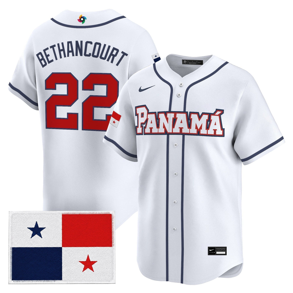 Men's Team Panama 2026 World Baseball Classic Vapor Premier Jersey - All Stitched