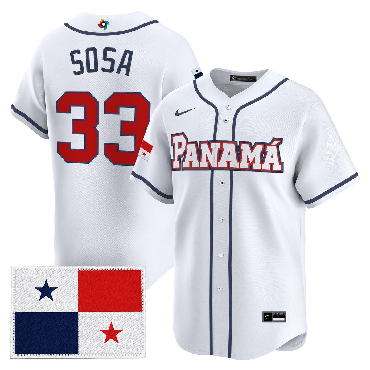Men's Team Panama 2026 World Baseball Classic Vapor Premier Jersey - All Stitched