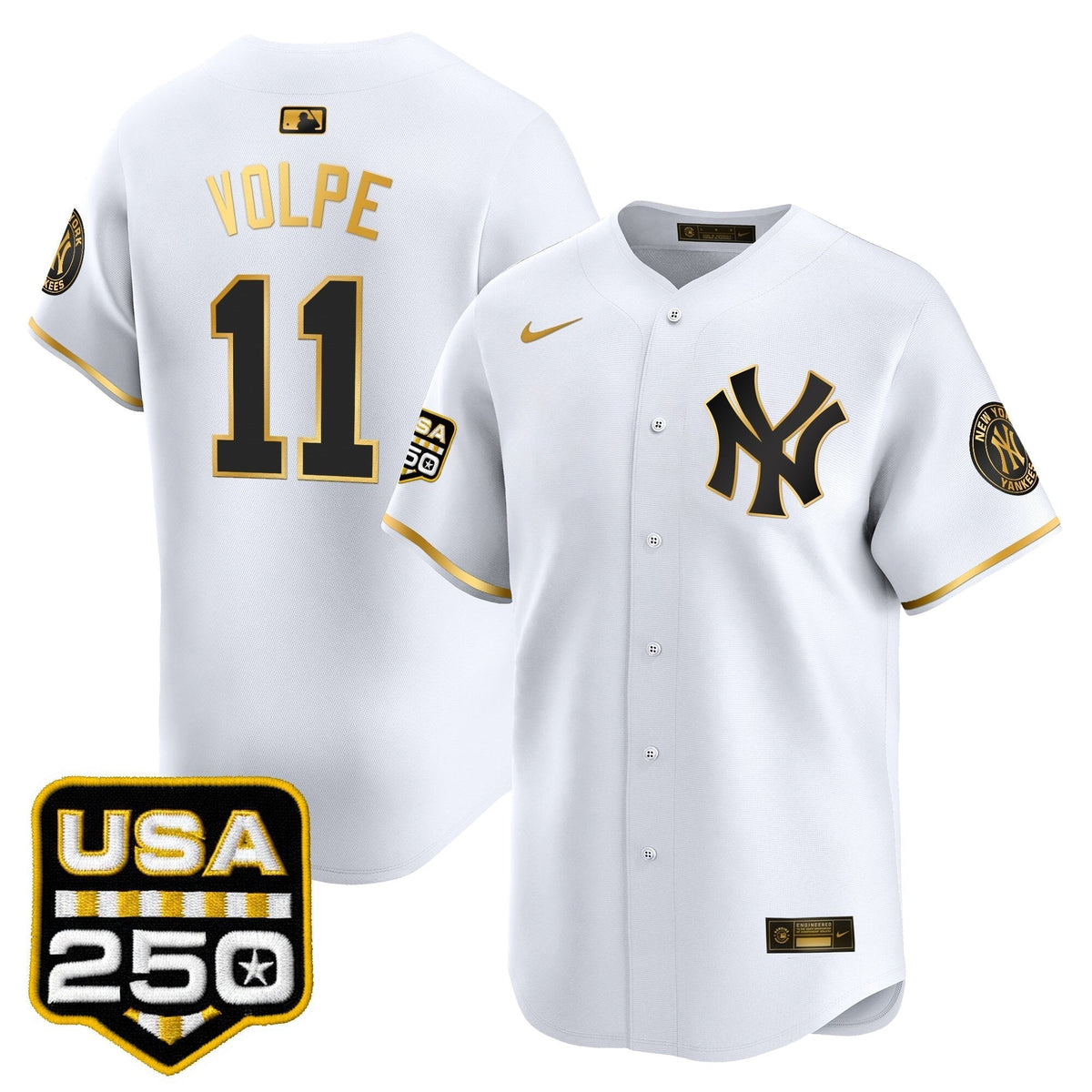 Men's New York Yankees 250America Patch Vapor Premier Limited Jersey - All Stitched