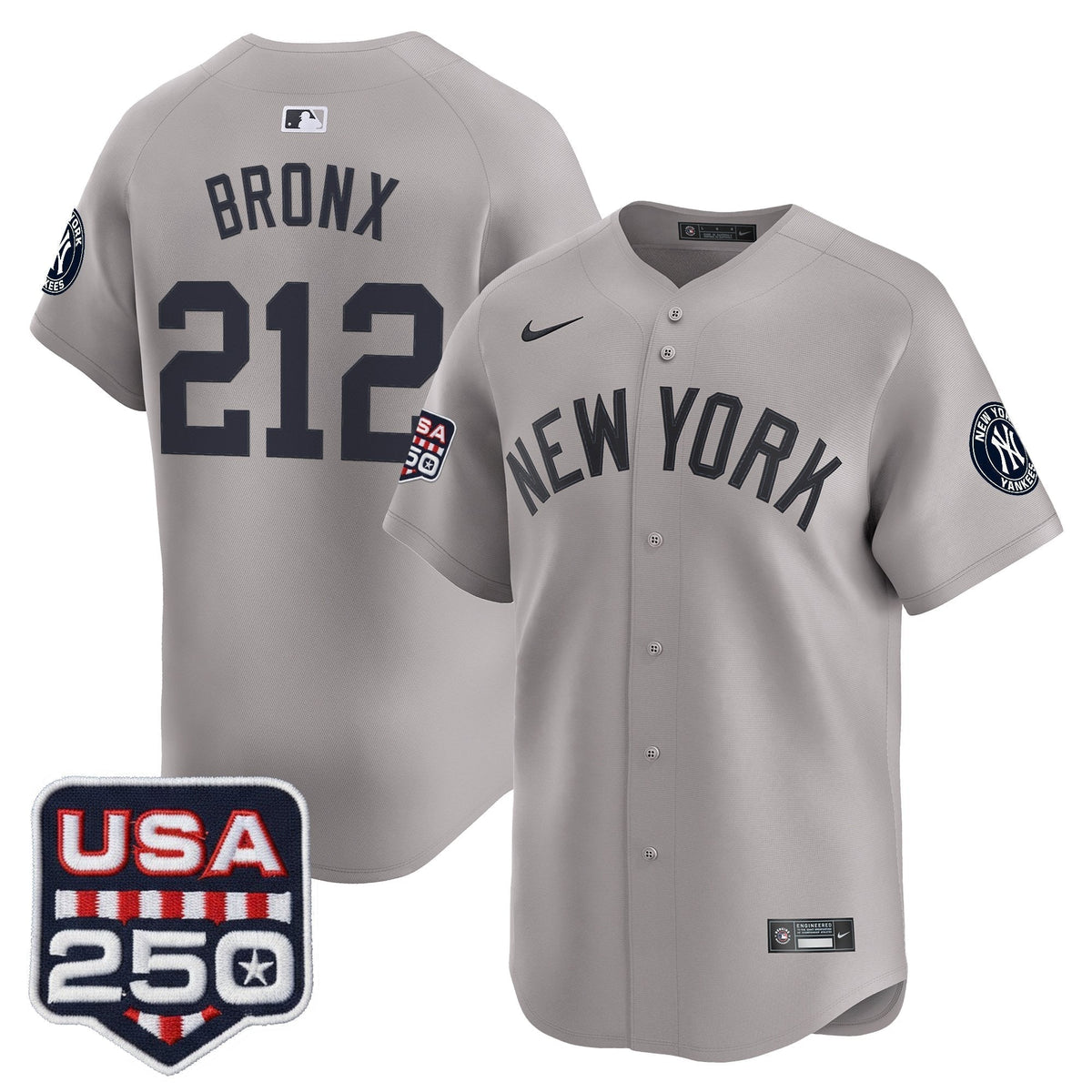 Men's New York Yankees 250America Patch Vapor Premier Limited Jersey - All Stitched