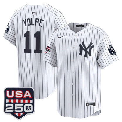 Men's New York Yankees 250America Patch Vapor Premier Limited Jersey - All Stitched