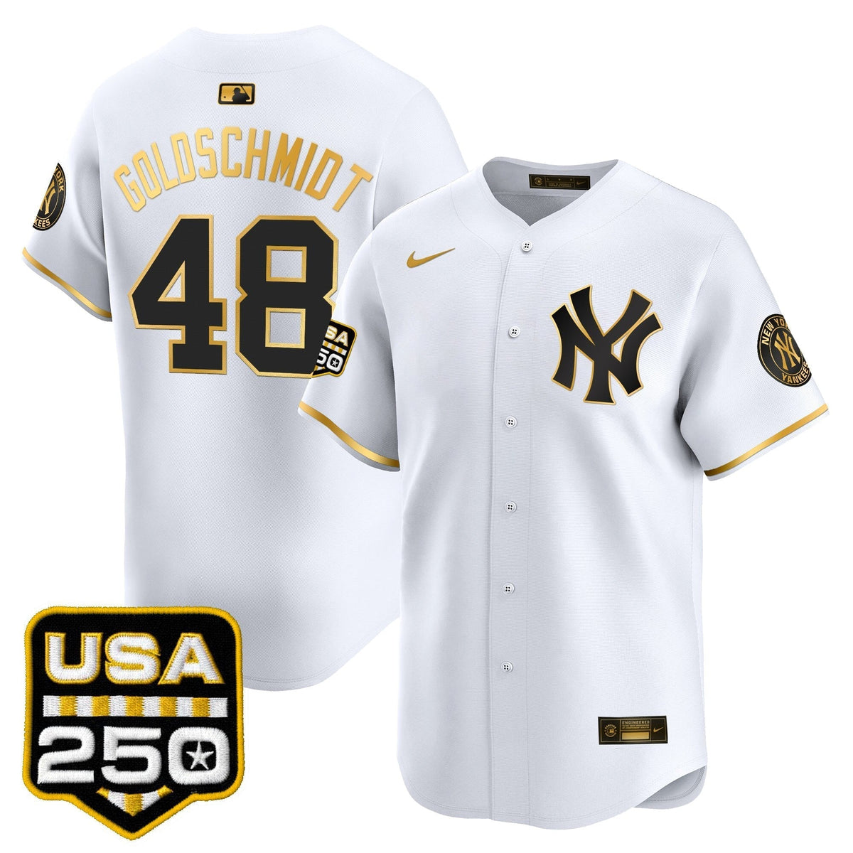 Men's New York Yankees 250America Patch Vapor Premier Limited Jersey - All Stitched