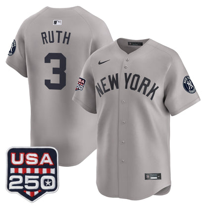 Men's New York Yankees 250America Patch Vapor Premier Limited Jersey - All Stitched