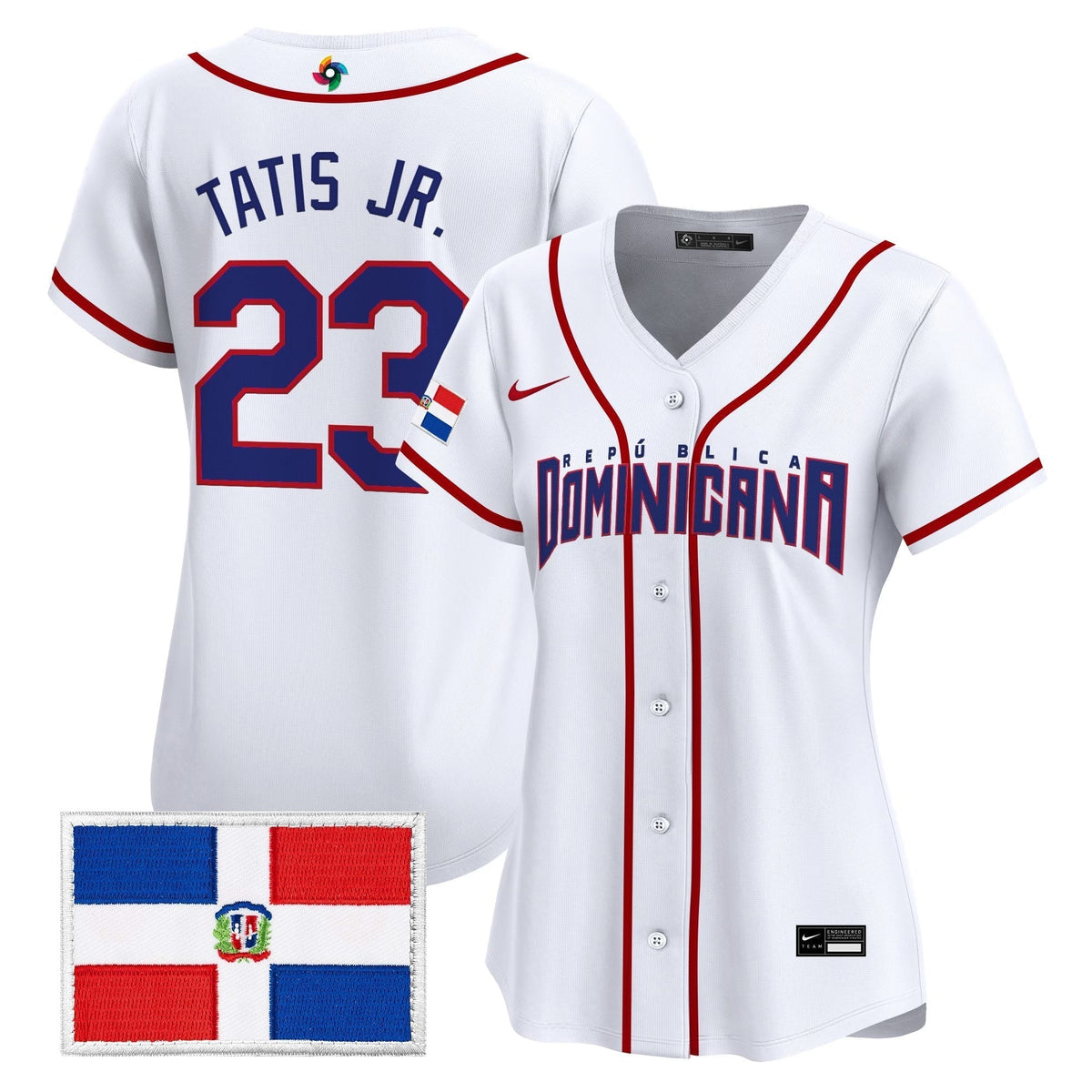 Women's Team Dominican Republic World Baseball Classic Vapor Premier Jersey - 2026 Roster - All Stitched