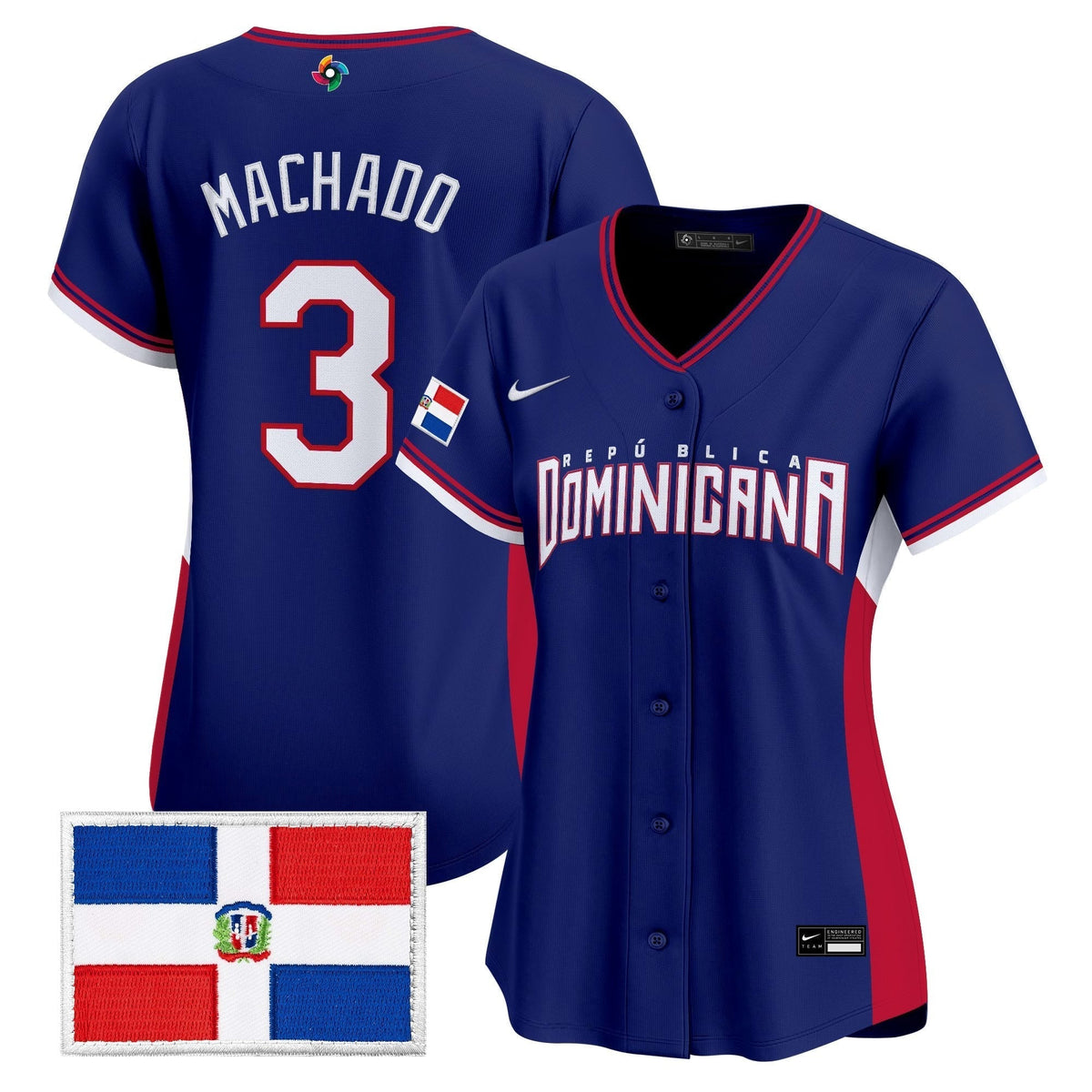 Women's Team Dominican Republic World Baseball Classic Vapor Premier Jersey - 2026 Roster - All Stitched
