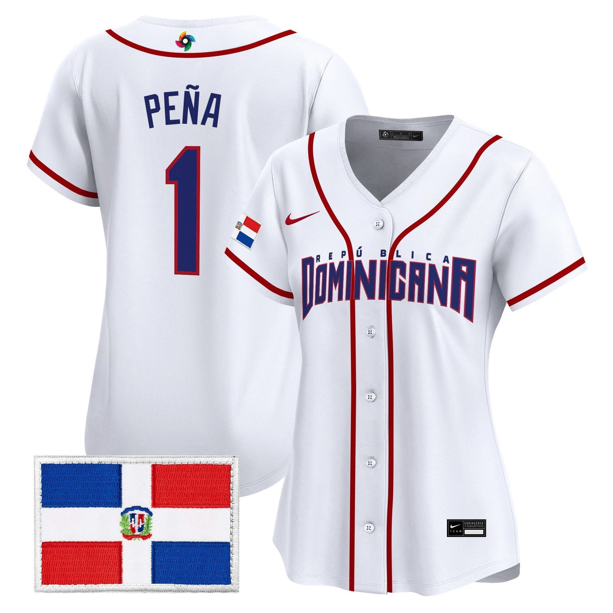 Women's Team Dominican Republic World Baseball Classic Vapor Premier Jersey - 2026 Roster - All Stitched