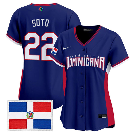 Women's Team Dominican Republic World Baseball Classic Vapor Premier Jersey - 2026 Roster - All Stitched