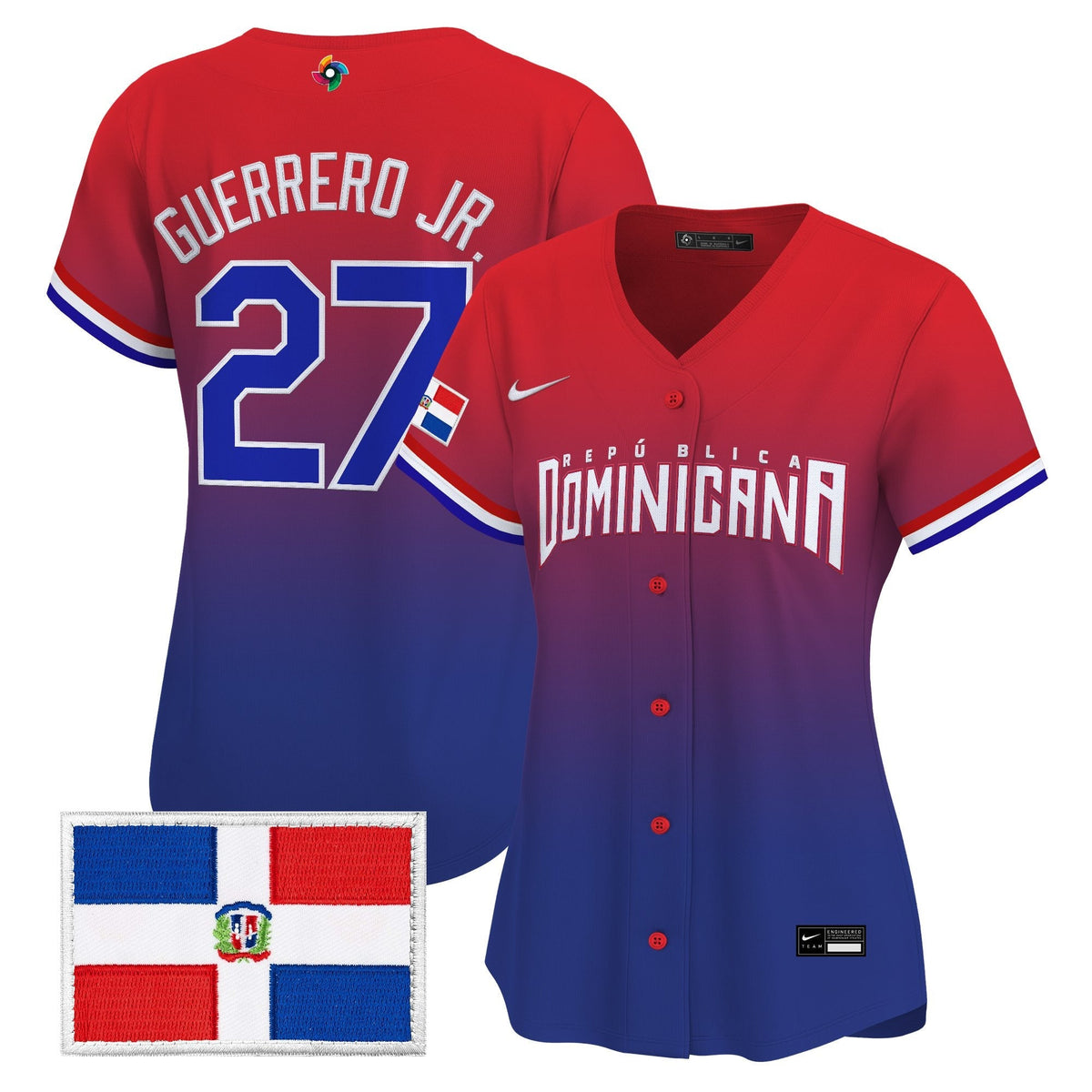 Women's Team Dominican Republic World Baseball Classic Vapor Premier Jersey - 2026 Roster - All Stitched