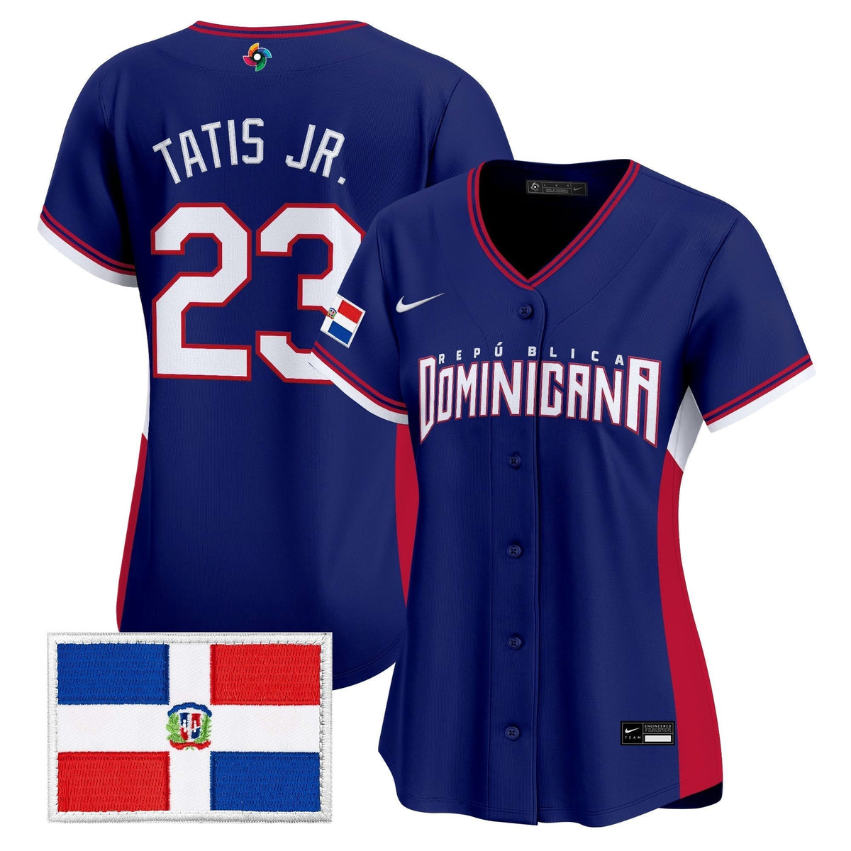 Women's Team Dominican Republic World Baseball Classic Vapor Premier Jersey - 2026 Roster - All Stitched