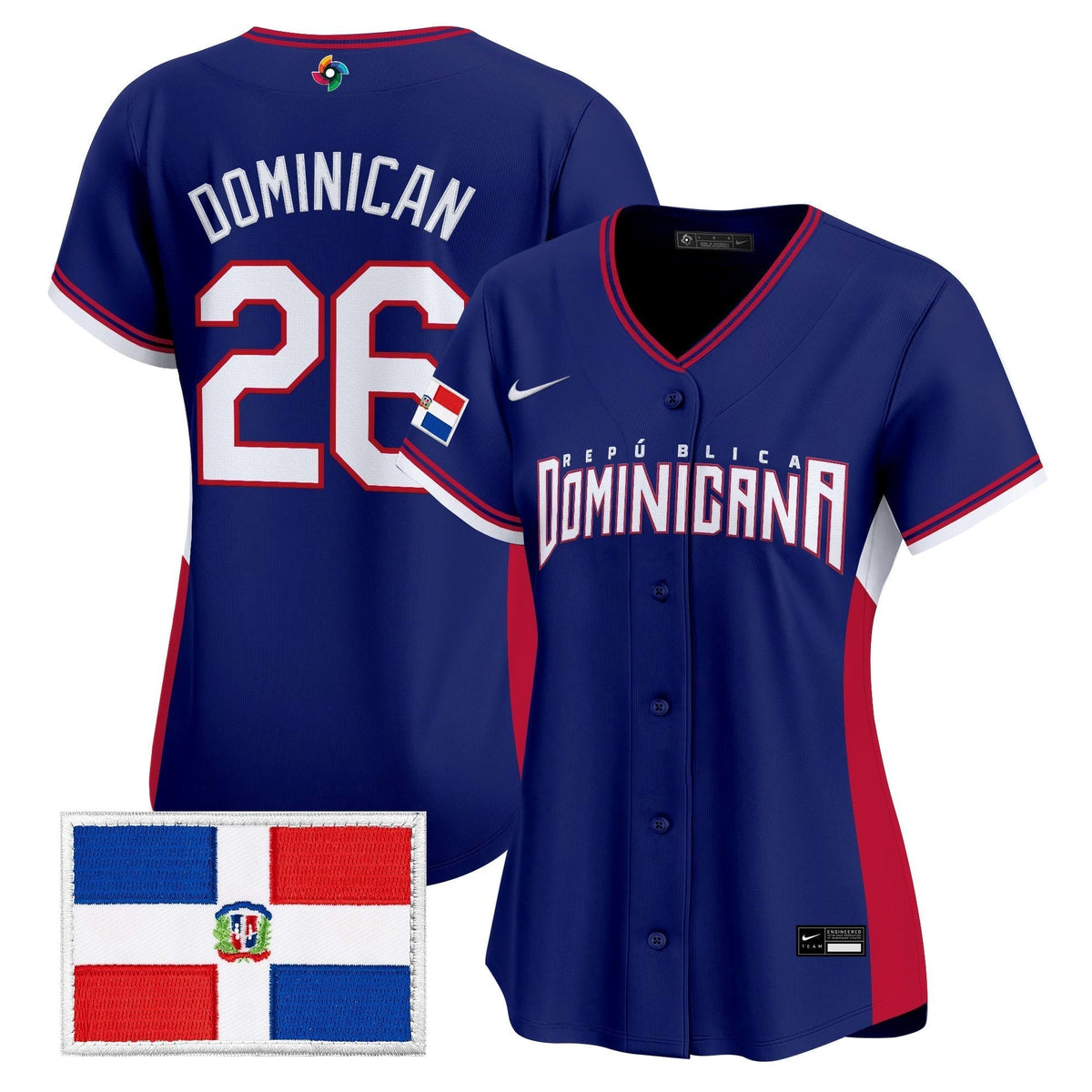 Women's Team Dominican Republic World Baseball Classic Vapor Premier Jersey - 2026 Roster - All Stitched