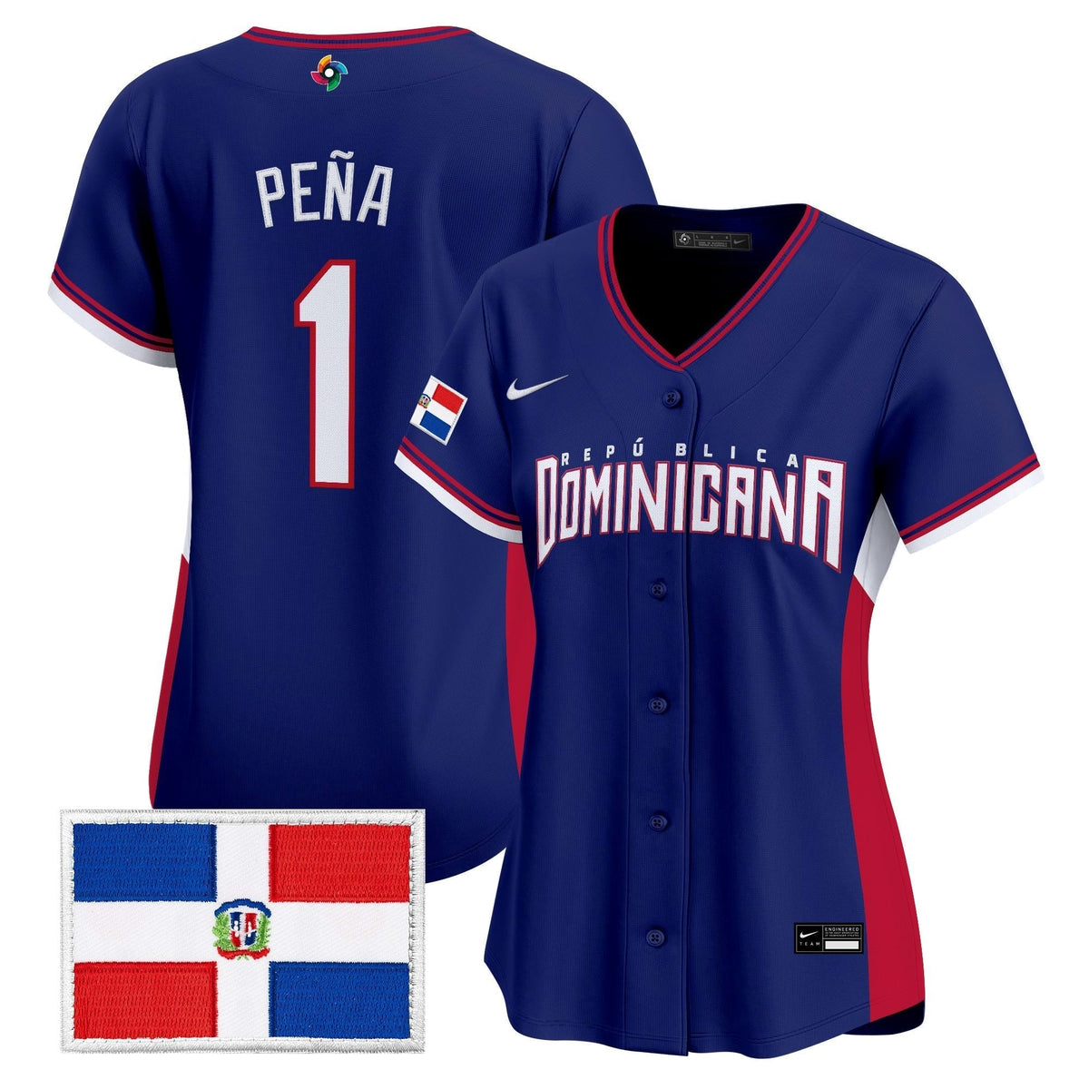 Women's Team Dominican Republic World Baseball Classic Vapor Premier Jersey - 2026 Roster - All Stitched
