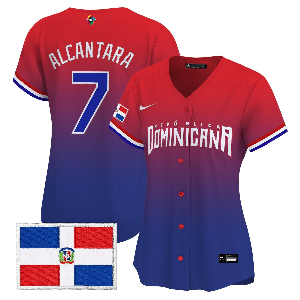 Women's Team Dominican Republic World Baseball Classic Vapor Premier Jersey - 2026 Roster - All Stitched