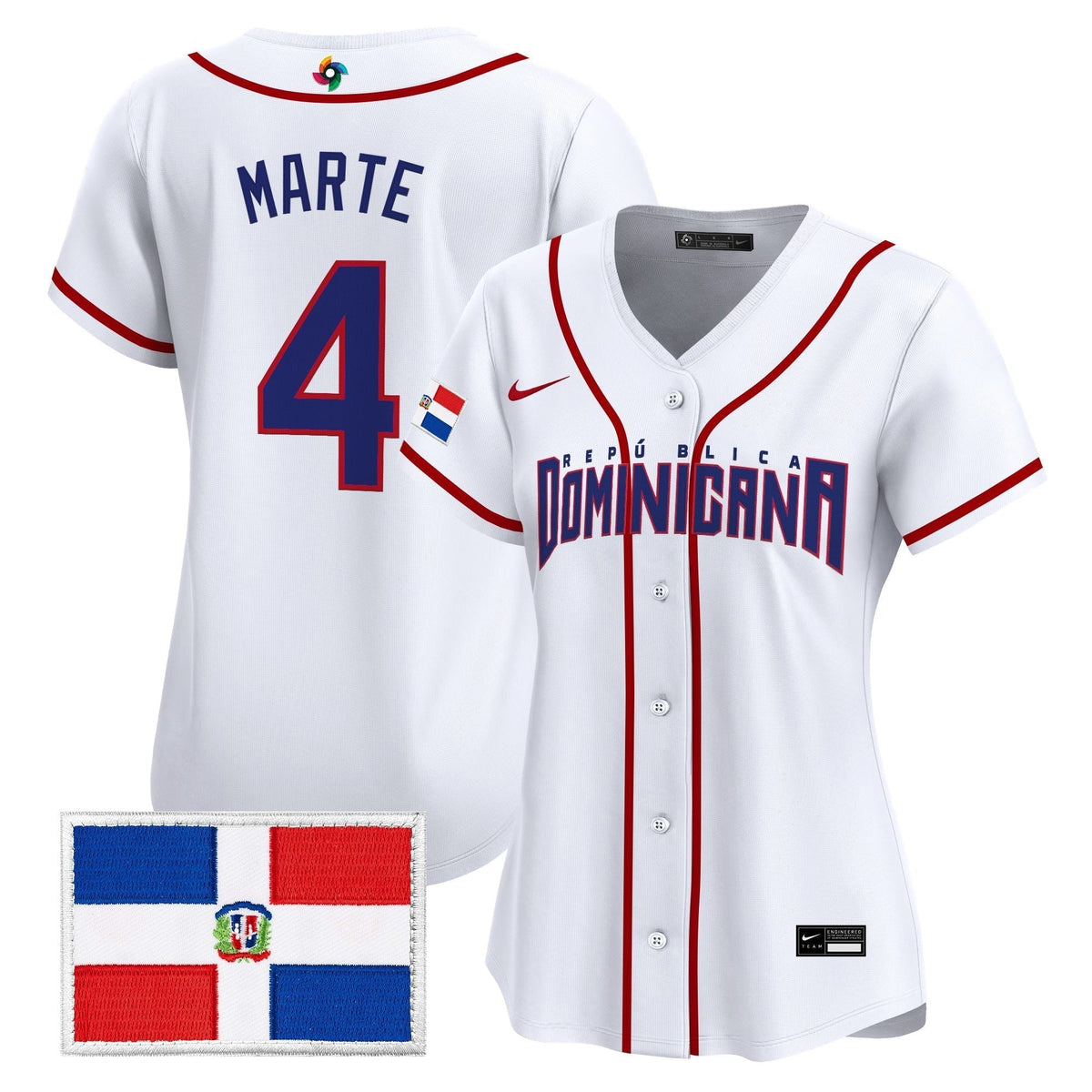 Women's Team Dominican Republic World Baseball Classic Vapor Premier Jersey - 2026 Roster - All Stitched
