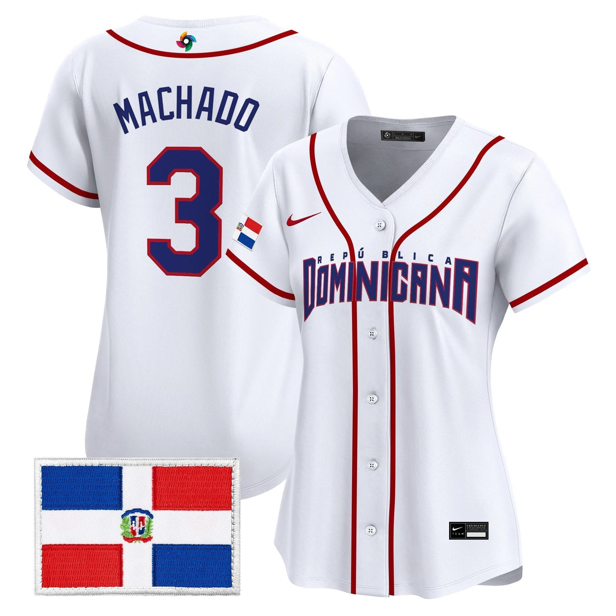 Women's Team Dominican Republic World Baseball Classic Vapor Premier Jersey - 2026 Roster - All Stitched