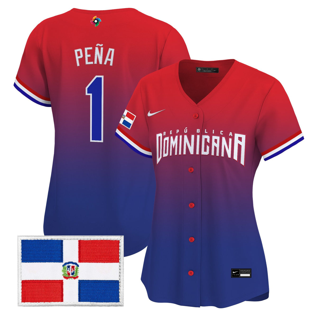 Women's Team Dominican Republic World Baseball Classic Vapor Premier Jersey - 2026 Roster - All Stitched