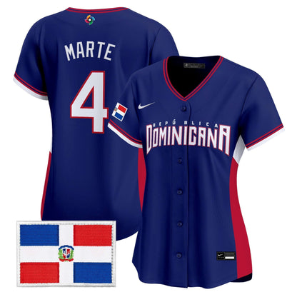 Women's Team Dominican Republic World Baseball Classic Vapor Premier Jersey - 2026 Roster - All Stitched